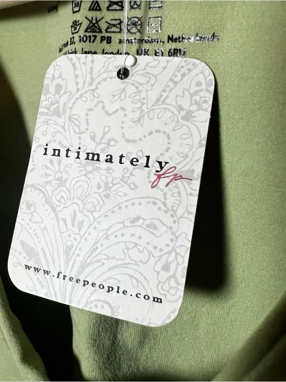 Free People Clean Lines Cropped Muscle Cami Tank Top XS/S Fresh Green Shelf Bra - Picture 2 of 5